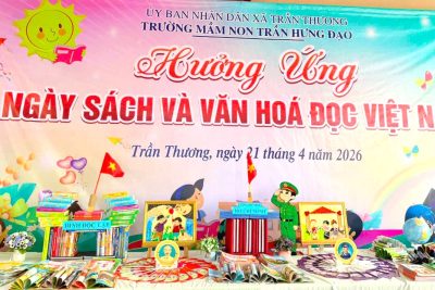 TRƯỜNG MẦM NON TRẦN HƯNG ĐẠO TỔ CHỨC HOẠT ĐỘNG HƯỞNG ỨNG NGÀY HỘI ĐỌC SÁCH 21/4