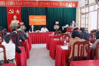Hình ảnh đón đoàn kiểm tra PCGDXMC của Sở GDĐT Ninh Bình
