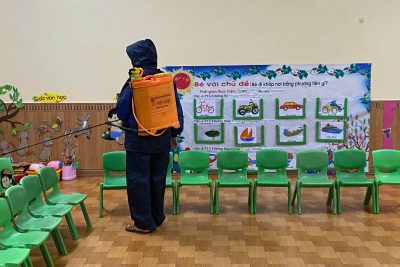 TRƯỜNG MẦM NON TRẦN HƯNG ĐẠO CHỦ ĐỘNG TĂNG CƯỜNG PHÒNG CHỐNG DỊCH BỆNH TAY CHÂN MIỆNG