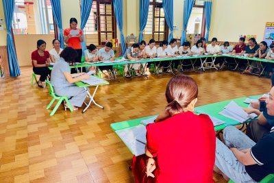 Hình ảnh Hội nghị đánh giá xếp loại giáo viên, nhân viên cuối năm