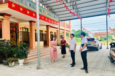 LÃNH ĐẠO XÃ TRẦN THƯƠNG KIỂM TRA CƠ SỞ VẬT CHẤT TRƯỜNG MẦM NON TRẦN HƯNG ĐẠẠO TRONG DỊP HÈ, CHUẨN BỊ CHO NĂM HỌC MỚI 2026–2027