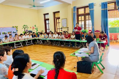 TRƯỜNG MẦM NON TRẦN HƯNG ĐẠO TỔ CHỨC THÀNH CÔNG HỘI NGHỊ ĐÁNH GIÁ, XẾP LOẠI CHẤT LƯỢNG VIÊN CHỨC VÀ BÌNH XÉT THI ĐUA NĂM HỌC 2025-2026