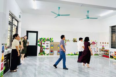 ĐẢNG ỦY – HĐND – UBND – UBMTTQ VÀ CÁC BAN, NGÀNH, ĐOÀN THỂ XÃ TRẦN THƯƠNG THĂM QUAN CƠ SỞ VẬT CHẤT KHU A TRƯỜNG MẦM NON TRẦN HƯNG ĐẠO