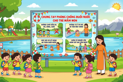 TUYÊN TRUYỀN GIÁO DỤC KIẾN THỨC, KỸ NĂNG PHÒNG, CHỐNG ĐUỐI NƯỚC CHO TRẺ MẦM NON