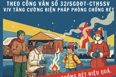 TRƯỜNG MẦM NON TRẦN HƯNG ĐẠO CHỦ ĐỘNG ỨNG PHÓ VỚI RÉT ĐẬM, RÉT HẠI – ĐẢM BẢO AN TOÀN, SỨC KHỎE CHO TRẺ